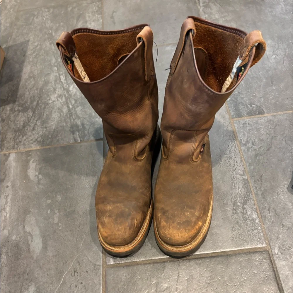 Thorogood Men's Wellington Trail Crazyhorse Steel Toe Round Toe Work Boot 10.5